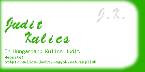 judit kulics business card